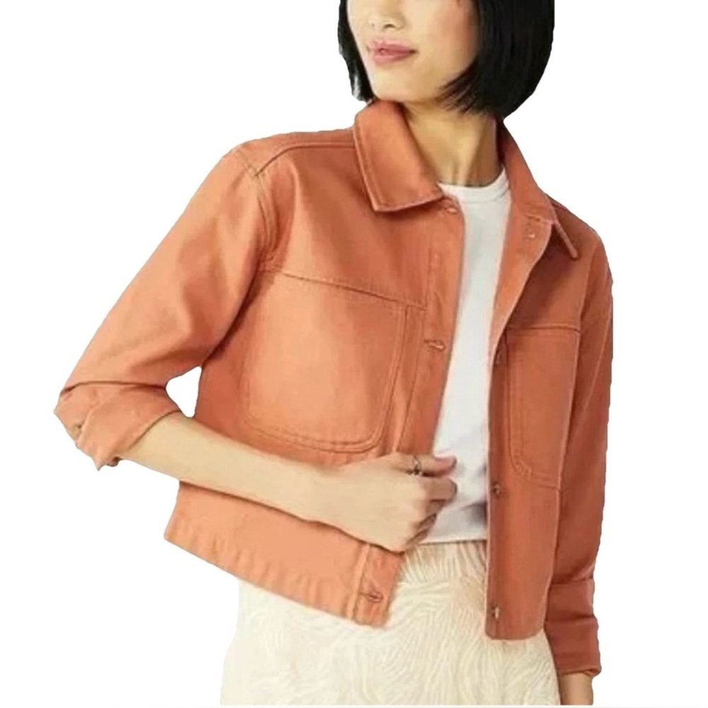 Nine West Cotton Cropped Jacket Size L